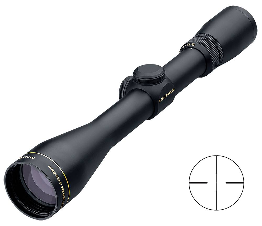 Leupold 56170 Rifleman  4-12x 40mm Obj 19.9-9.4 ft @ 100 yds FOV 1" Tube Black Matte Finish Wide Duplex (SFP)