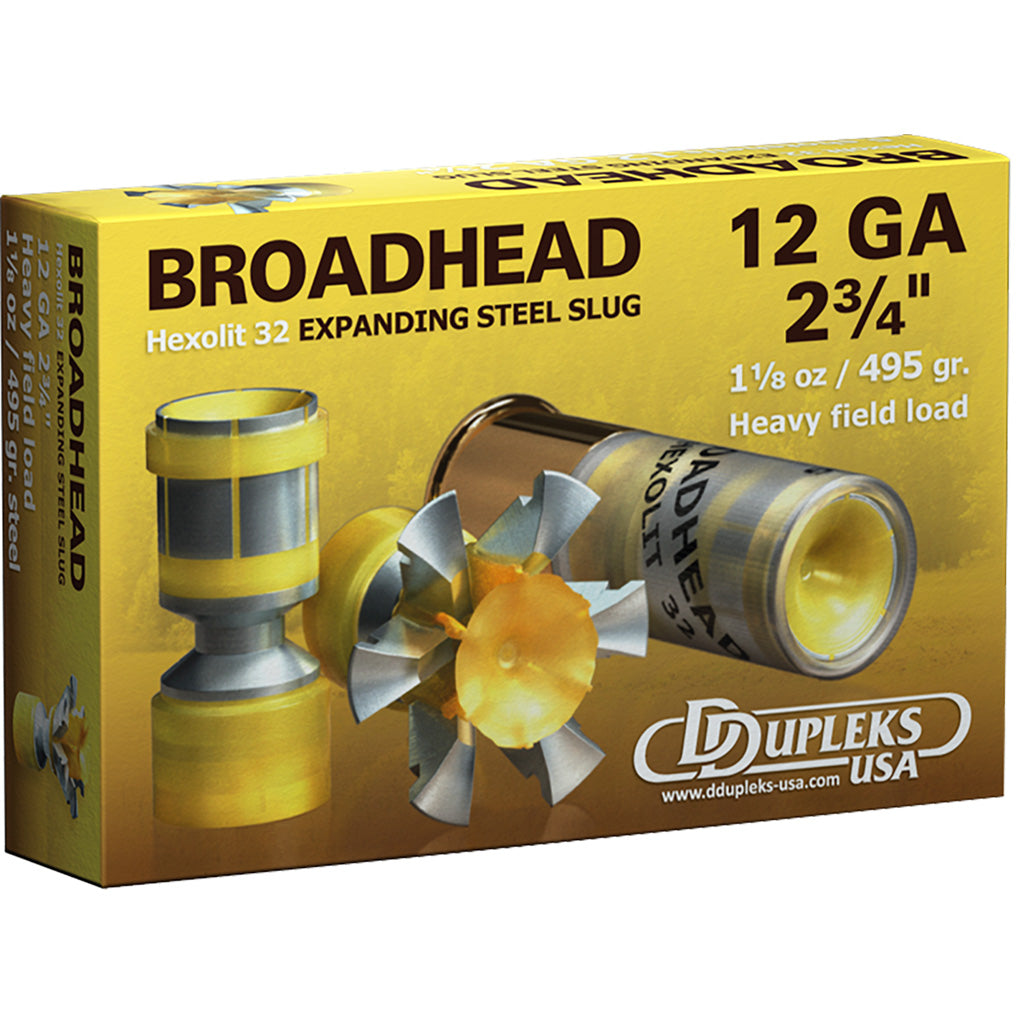 DDupleks Broadhead Hexolit 32 12 Gauge 2.75 in 1-1/8 oz Slug