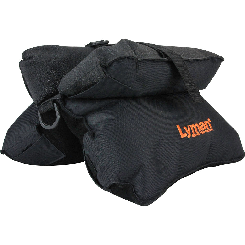 LYMAN MATCH BENCH SHOOTING BAG FILLED BLACK NYLON/SUEDE