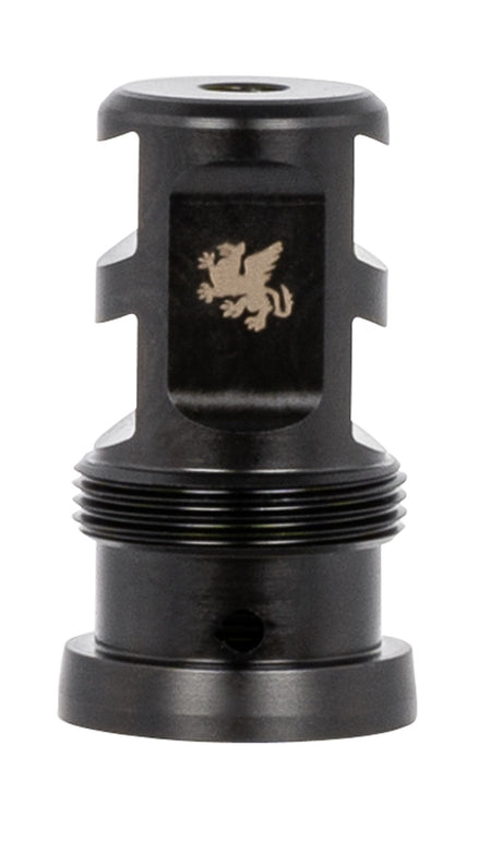 Griffin Armament TMPB22C1228 Paladin 2 Port Taper Mount 22 Cal 1/2"-28 tpi 1.88" 17-4 Stainless Steel Black Melonite QPQ