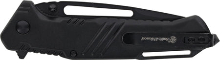 S&W KNIFE EXTREME OPS 3" TANTO W/GLASS BREAKER BLACK/BLACK