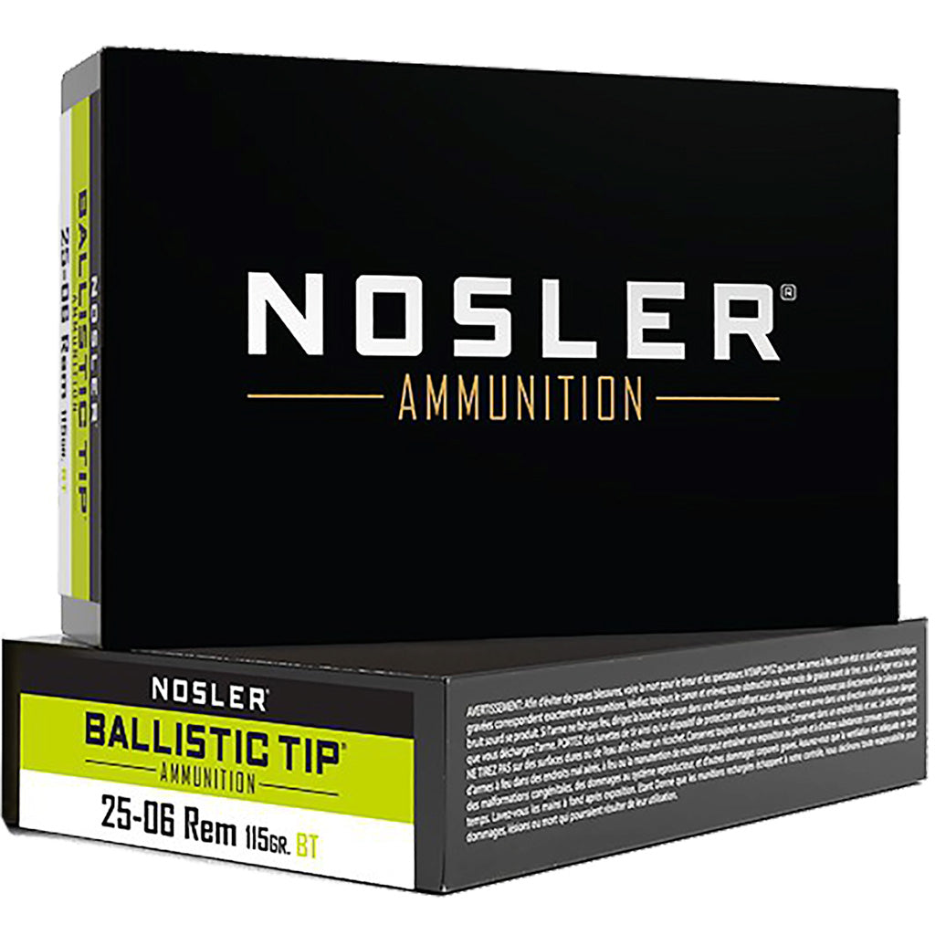 Nosler .25-06 Remington 115gr Spitzer Ballistic Tip Ammo