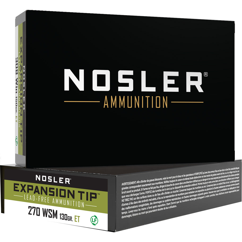 Nosler .270 WSM Expansion Tip 130gr PolyTip Ammo