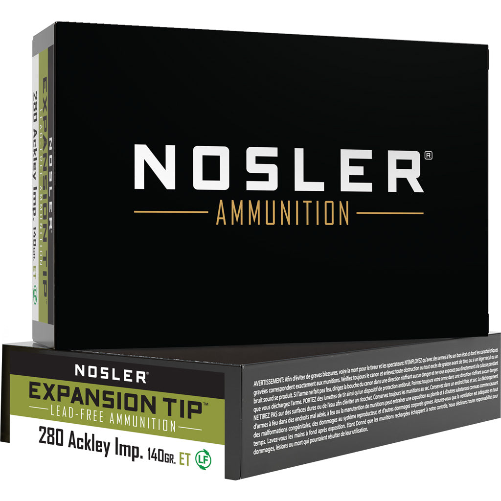 Nosler .280 Ackley 140gr Expansion Tip Ammo
