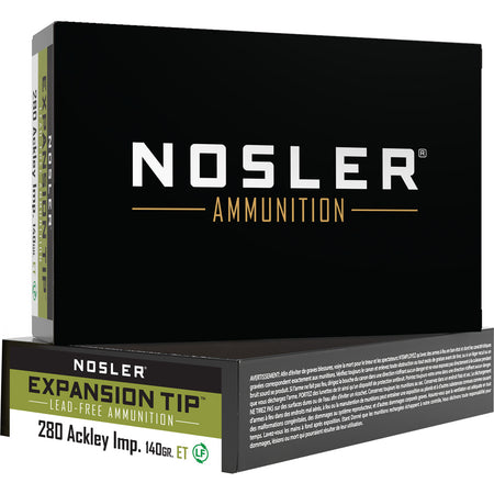 Nosler .280 Ackley 140gr Expansion Tip Ammo