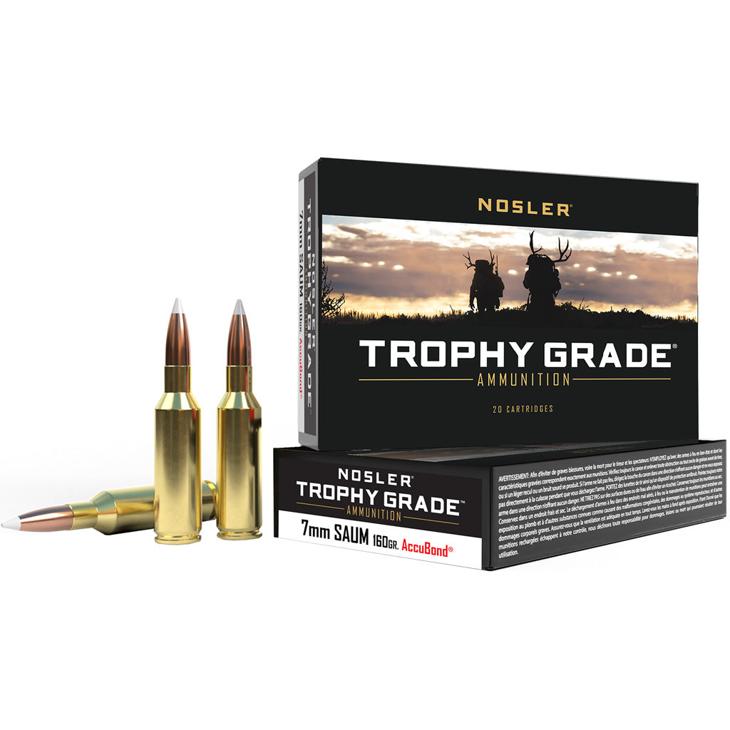 Nosler 7mm RUM Trophy Grade Short Action 160gr JSP Ammo