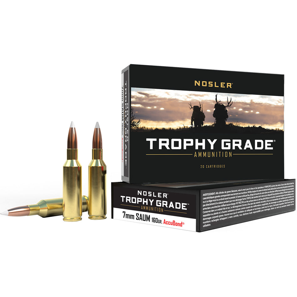 Nosler 7mm RUM Trophy Grade Short Action 160gr JSP Ammo