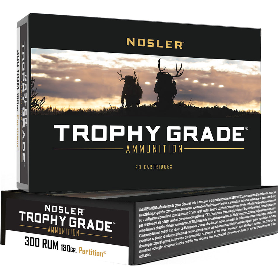 Nosler .300 RUM 60066 Trophy Grade Partition 180 Grain
