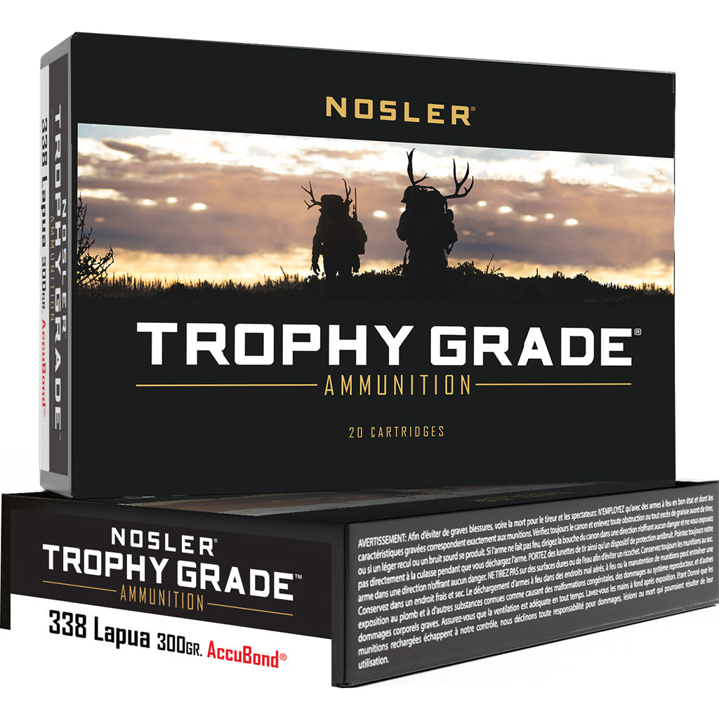 Nosler .338 Lapua Magnum Trophy Grade 300gr PolyTip Ammo