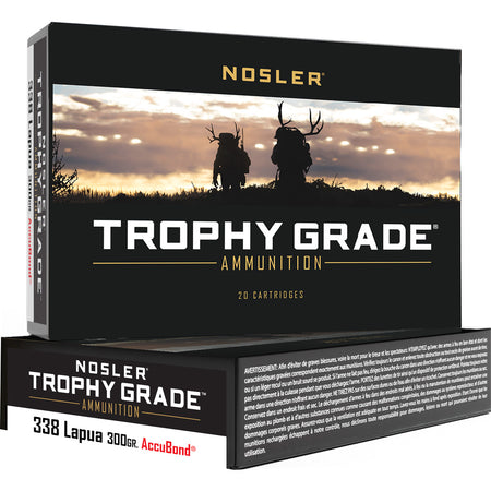Nosler .338 Lapua Magnum Trophy Grade 300gr PolyTip Ammo