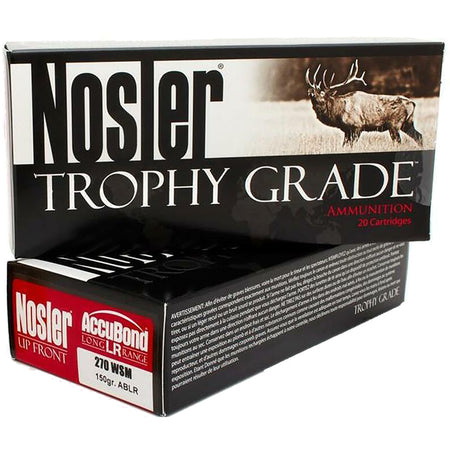 Nosler 60114 Trophy Grade Nosler Spitzer AccuBond Long Range 150 Grain .270 WSM 3050 fps