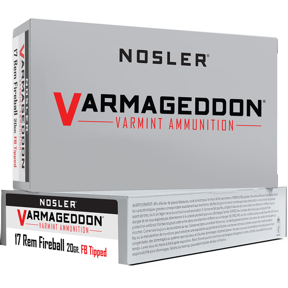 Nosler .17 Remington Fireball Varmageddon 20gr PolyTip Ammo