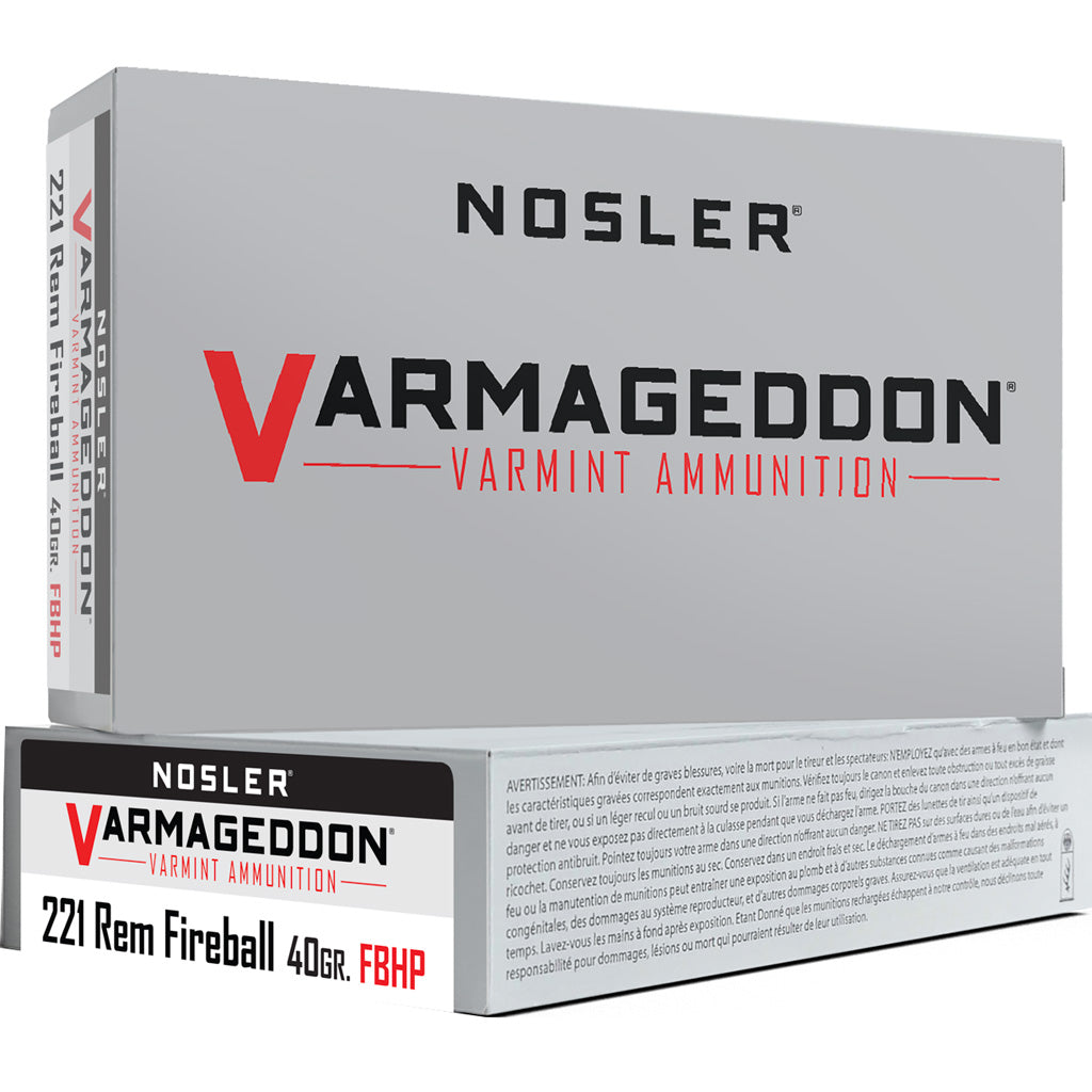 Nosler 65120 Varmageddon Flat Base Hollow Point 40 Grain .221 Remington Fireball 3100 fps