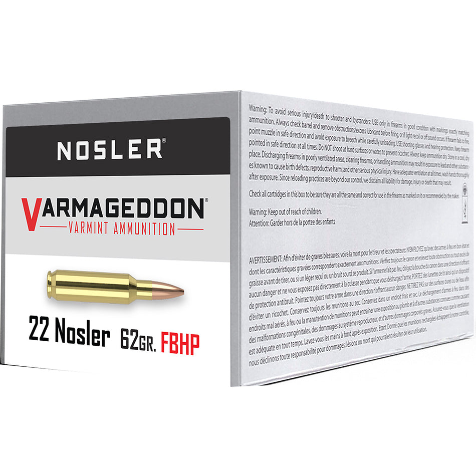 Nosler .22 Nosler Varmageddon 62gr FBHP Ammo