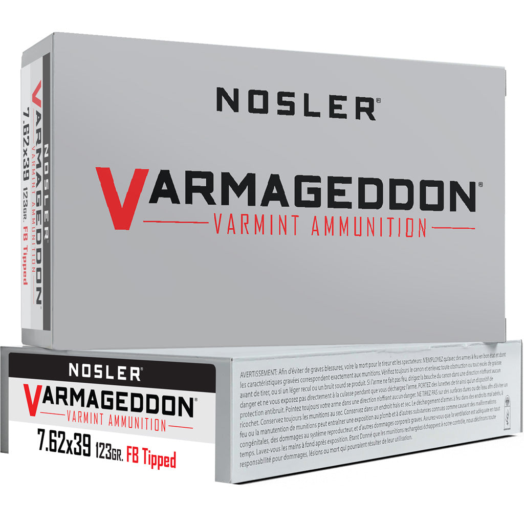 Nosler 7.62x39mm Varmageddon 123gr PolyTip Ammo