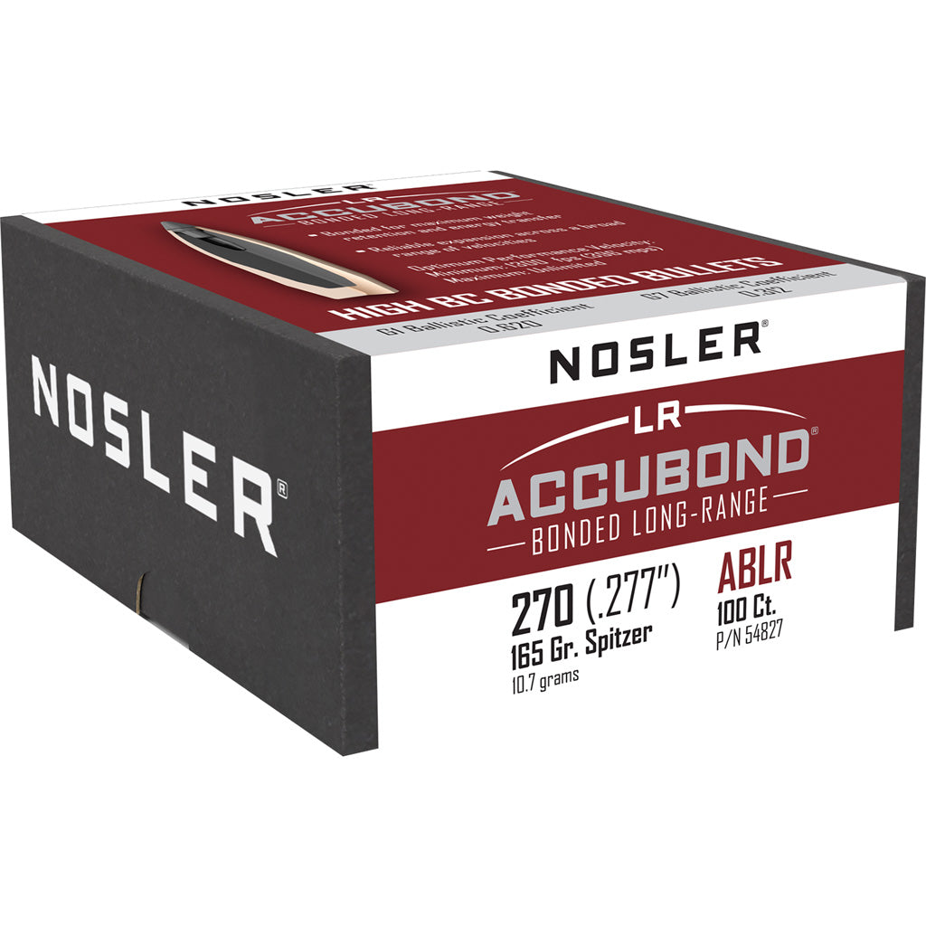 Nosler AccuBond Long Range Rifle Bullets .270 cal .0277" 165 gr ABLR 100/ct