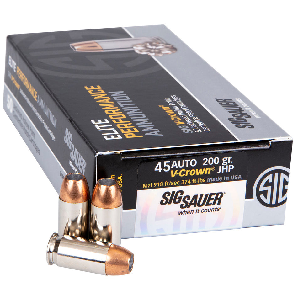 Sig Sauer .45 ACP/Auto Elite Performance 200gr JHP Ammo