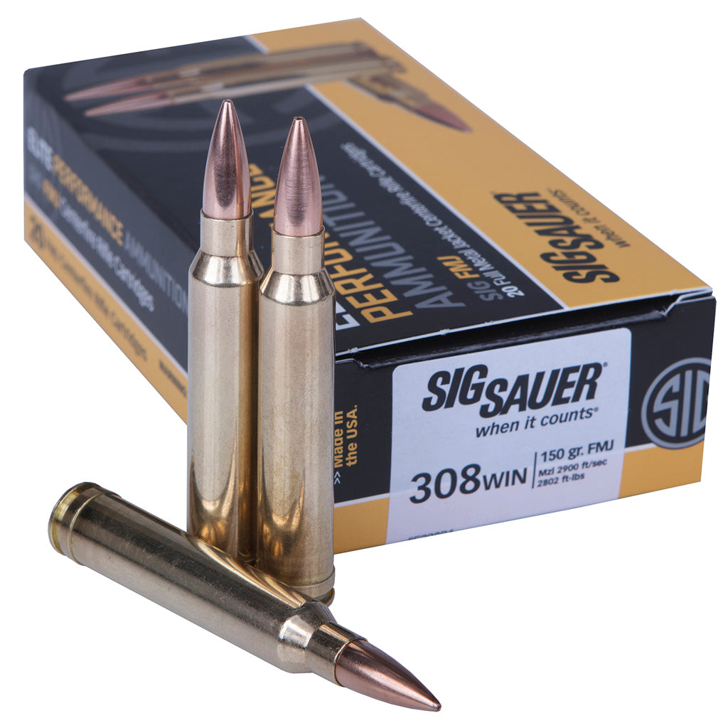 Sig Sauer .308 Win / 7.62x51mm Elite Performance 150gr FMJ Ammo