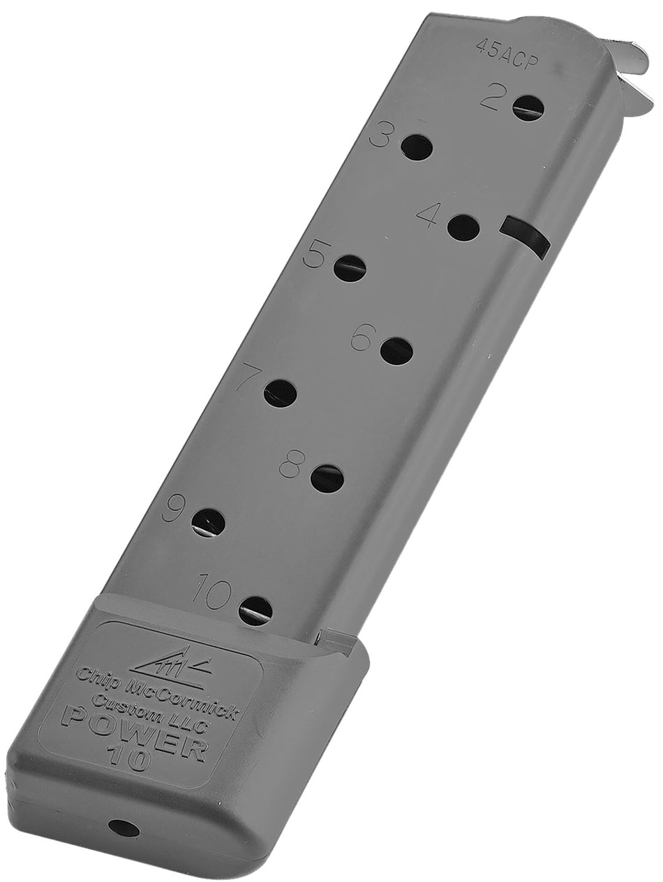 CMC Products 16150C Power Mag 10rd 45 ACP Fits 1911 Government Black Stainless Steel