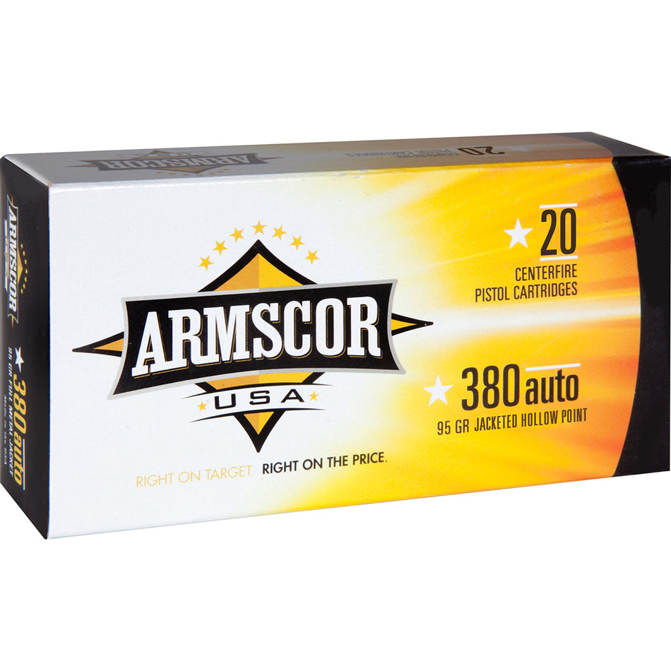 Armscor .380 ACP/Auto USA Competition 95gr JHP Ammo