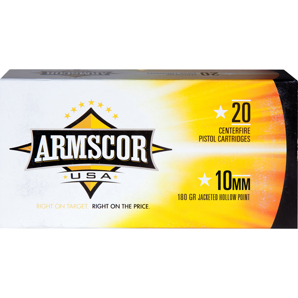 Armscor 10mm Auto USA Competition 180gr JHP Ammo