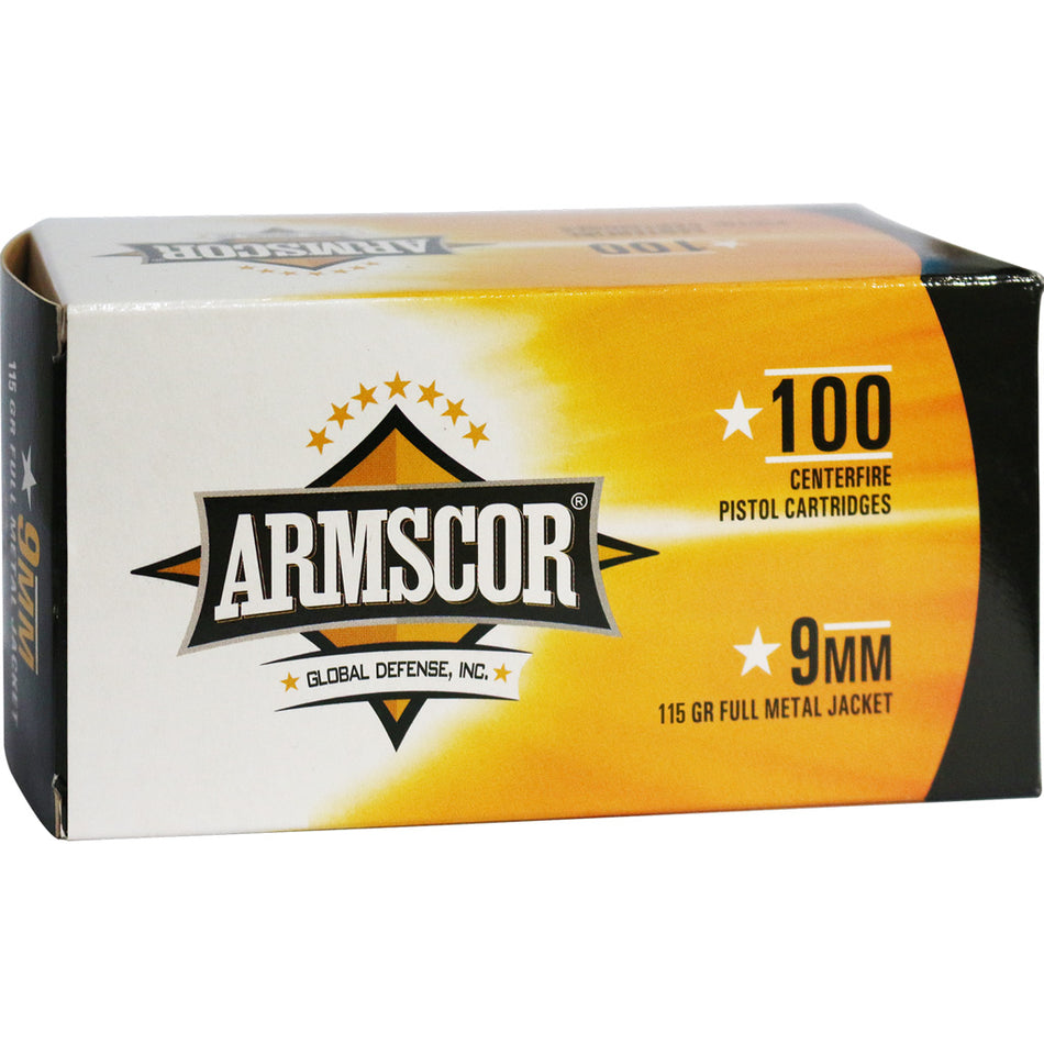 Armscor 9mm Luger / Parabellum Value Pack 115gr FMJ Ammo