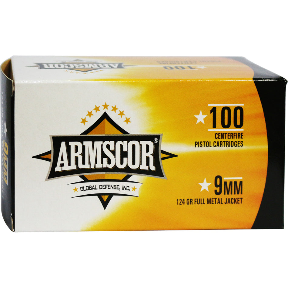 Armscor 9mm Luger / Parabellum Value Pack 124gr FMJ Ammo