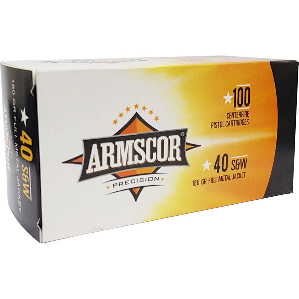 Armscor .40 S&W 180gr FMJ Ammo - 100 Rounds