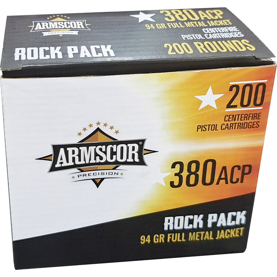 Armscor .380 ACP/Auto Rock Pack 95gr FMJ Ammo