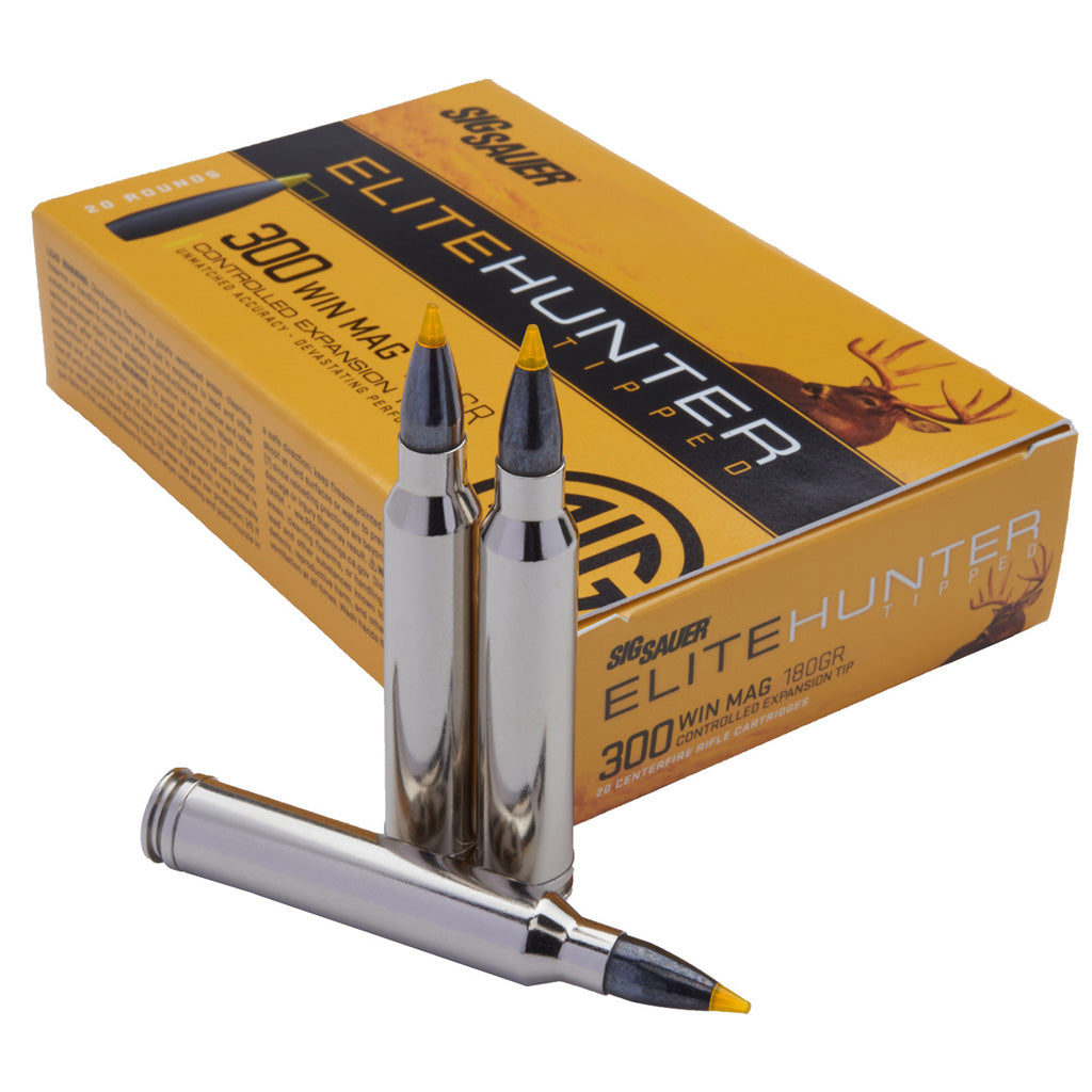Sig Sauer .300 Winchester Mag Elite Hunting 180gr PolyTip Ammo