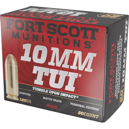 Fort Scott Munitions 10MM125SCV Tumble Upon Impact (TUI) Solid Copper Spun 125 Grain 10mm Auto 1611 fps