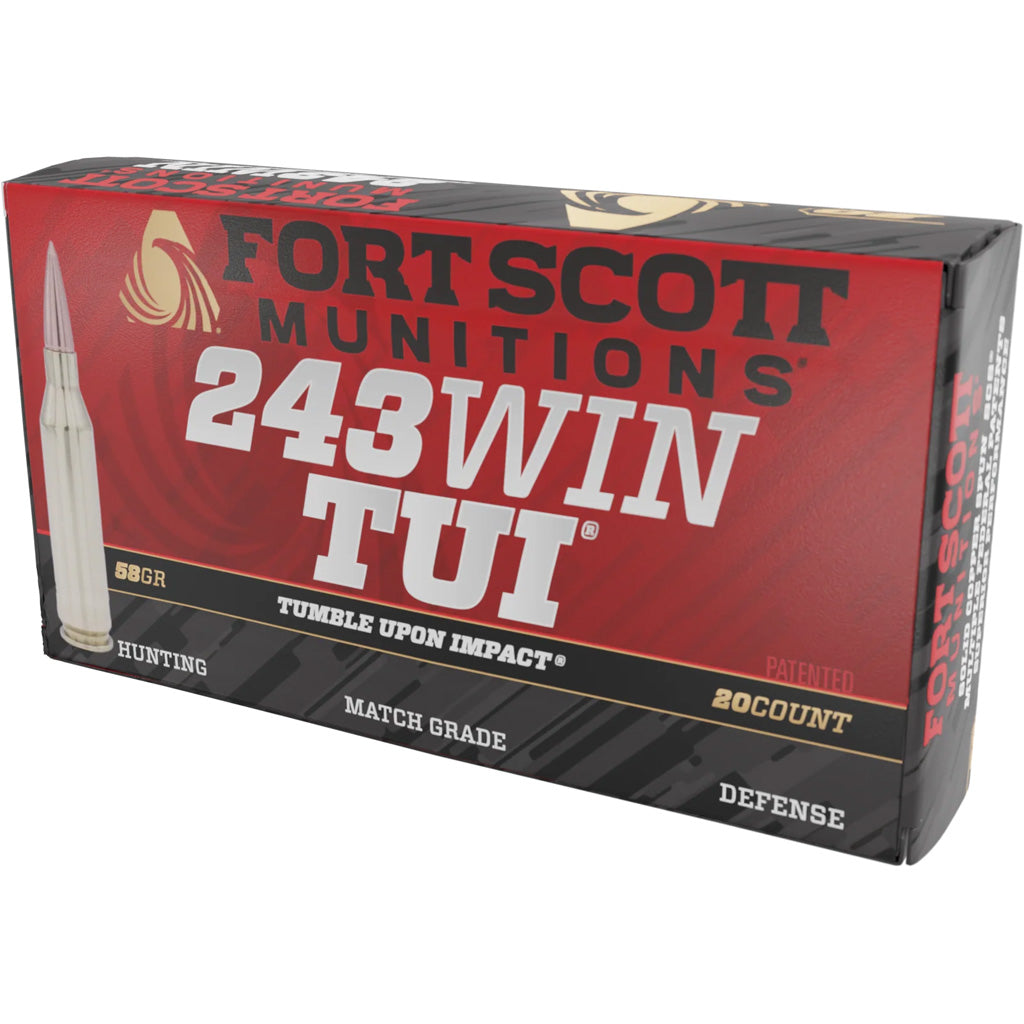 Fort Scott Munitions 243058SCV Tumble Upon Impact (TUI) Solid Copper Spun 58 Grain .243 Winchester 3870 fps
