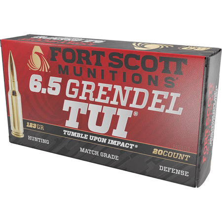 Fort Scott Munitions 6.5GR123SCV2 Tumble Upon Impact (TUI) Solid Copper Spun 123 Grain 6.5mm Grendel 2538 fps