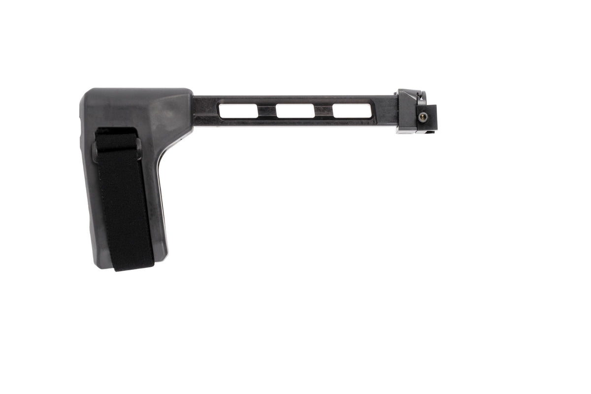 SB Tactical FS1913A01SB SBT Side Folding Black Synthetic with Hinge, 9.25" OAL & Nylon Strap for AR-Platform with 1913 Picatinny Rail (Tube Not Included)