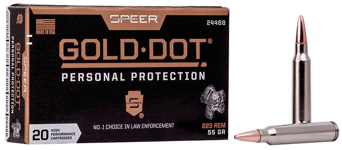 Speer .223 Remington Gold Dot Hollow Point Personal Protection 55gr JHP Ammo
