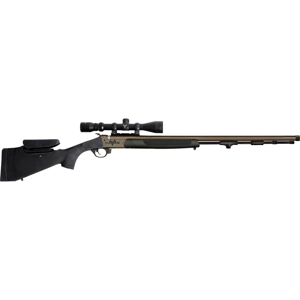 Traditions R53-74660450 Pursuit XT Pro w/Scope 50 Cal Tungsten Cerakote 26" Fluted/Threaded w/VAPR Twist Barrel, Black Adj Cheek Piece & LOP Synthetic Stock, 3.5-10x44mm Duplex