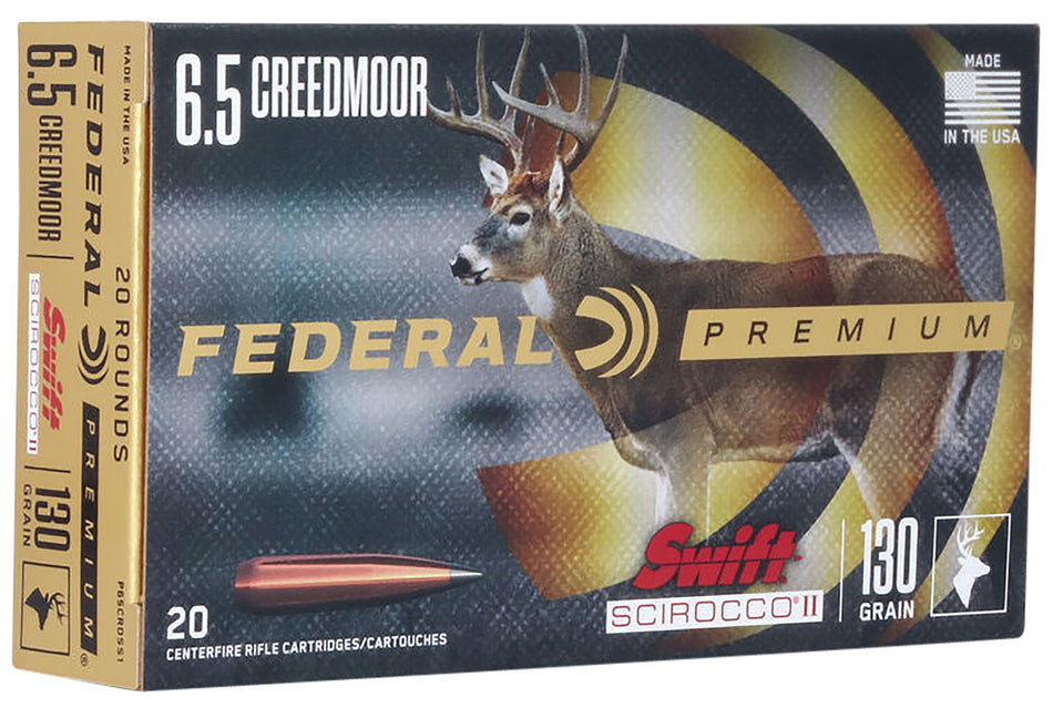 Federal 6.5mm Creedmoor 130gr Swift Scirocco II Ammo