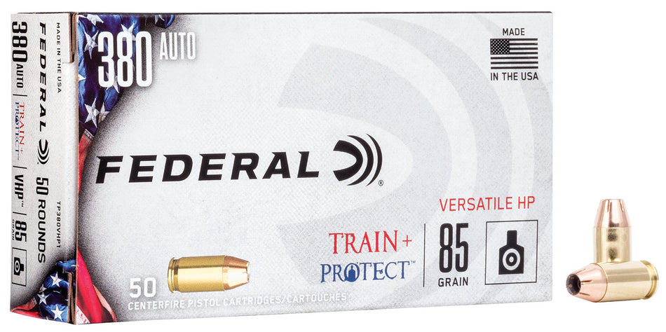 Federal .380 ACP Train & Protect 85gr Versatile HP Ammo