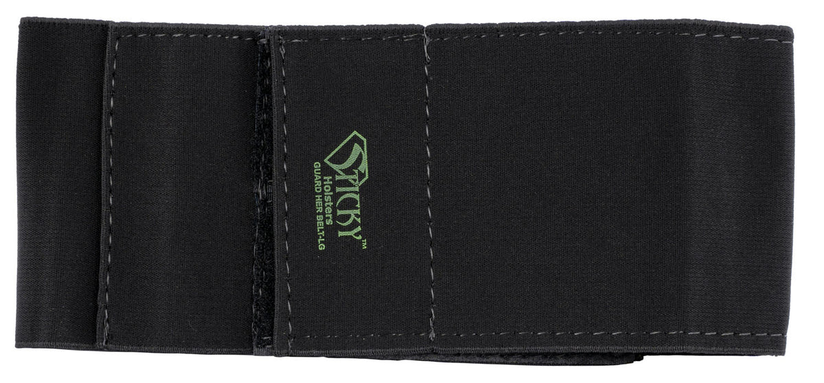 Sticky Holsters GHBTLG Guard Her Garter Size Large Black Elastic