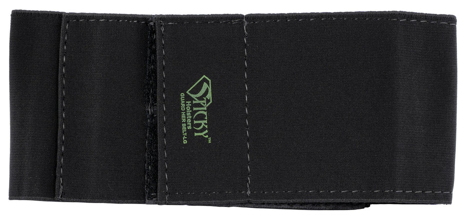 Sticky Holsters GHBTLG Guard Her Garter Size Large Black Elastic