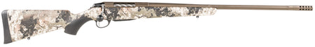 Tikka JRTXVW341 T3x Lite Full Size 300 WSM 3+1 24.30" Midnight Bronze Cerakote Fluted Threaded Barrel, Drilled & Tapped Steel Receiver, Veil Wideland Fixed Synthetic Stock