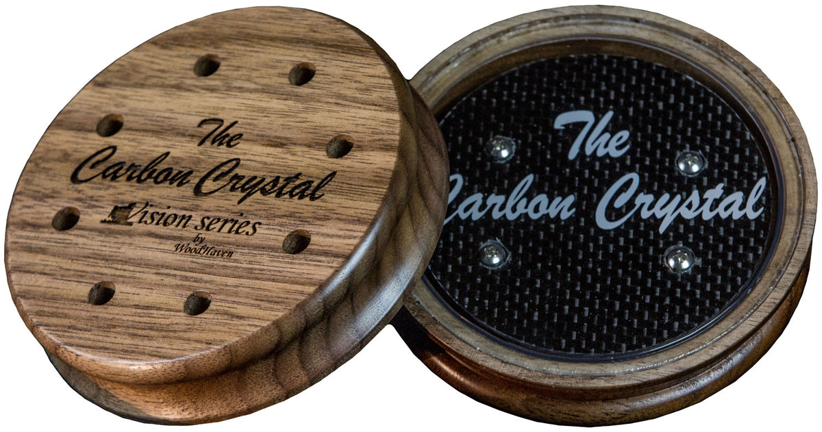 Woodhaven WH057 Carbon Crystal Friction Call Attracts Turkeys Brown Crystal/Walnut