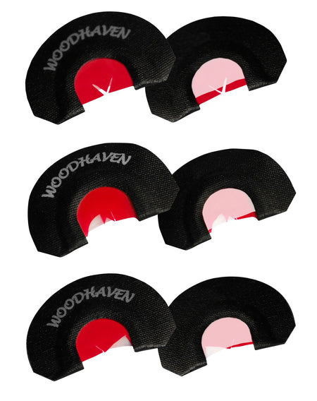Woodhaven WH301 Red Ninja Power V Diaphragm Call Triple Reed Attracts Turkeys Black 3 Per Pkg
