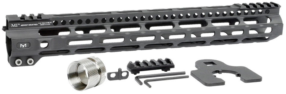 Midwest Industries MIULW14 Ultralight AR-15 Black Hardcoat Anodized Aluminum/Polymer 14" Picatinny/M-LOK