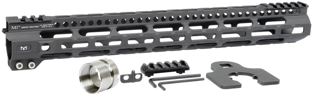 Midwest Industries MIULW15 Ultralight AR-15 Black Hardcoat Anodized Aluminum/Polymer 15" Picatinny/M-LOK