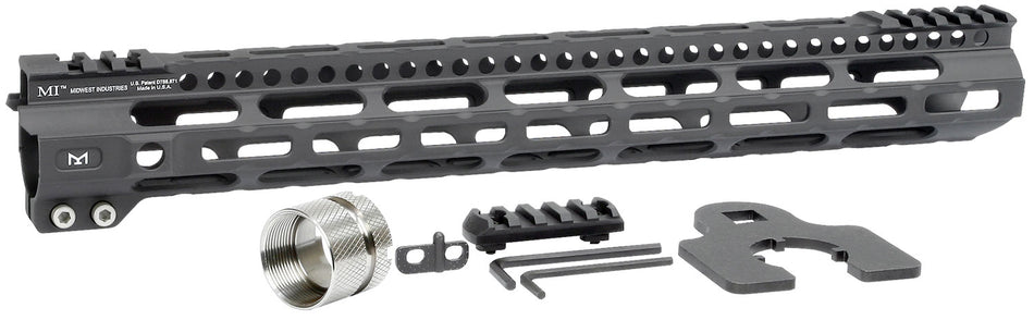 Midwest Industries MIULW15 Ultralight AR-15 Black Hardcoat Anodized Aluminum/Polymer 15" Picatinny/M-LOK