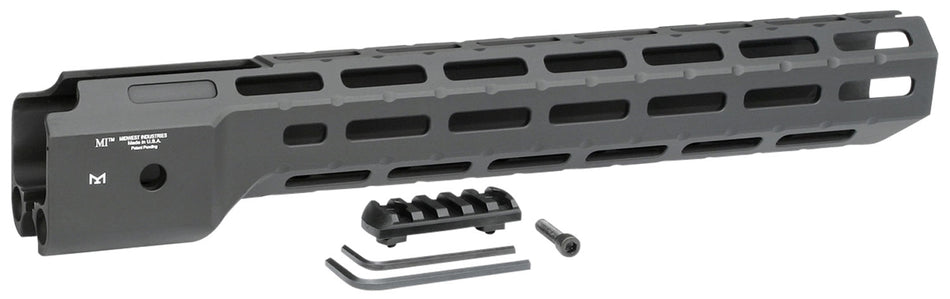 Midwest Industries MICRPC9X Combat Ruger PC9 M-Lok Handguard Black Hardcoat Anodized 6061-T6 Aluminum 14"