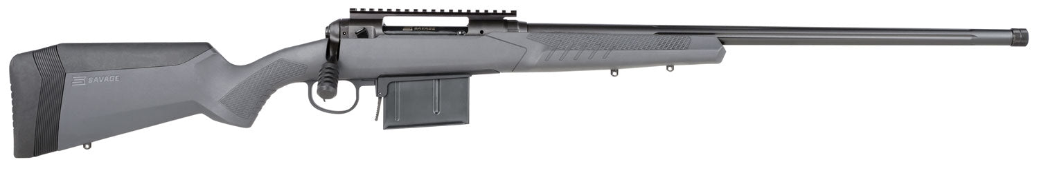 Savage Arms 57489 110 Tactical Full Size 300 Win Mag 5+1 24" Matte Black Heavy Threaded Barrel, Matte Black Picatinny Rail Carbon Steel Receiver, Adj AccuStock Matte Gray Synthetic Stock, Right Hand