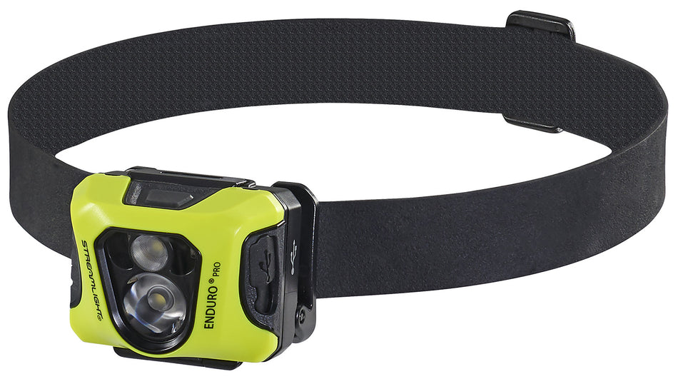 Streamlight 61436 Enduro Pro W/Dual Lock 15/25/50/90/145/200 Lumens White LED Bulb Black/Yellow 95 Meters Distance