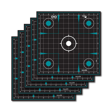 Girls With Guns 15280 Splash Self-Adhesive Paper Black/Teal 12"x12" Grid 5 Pack